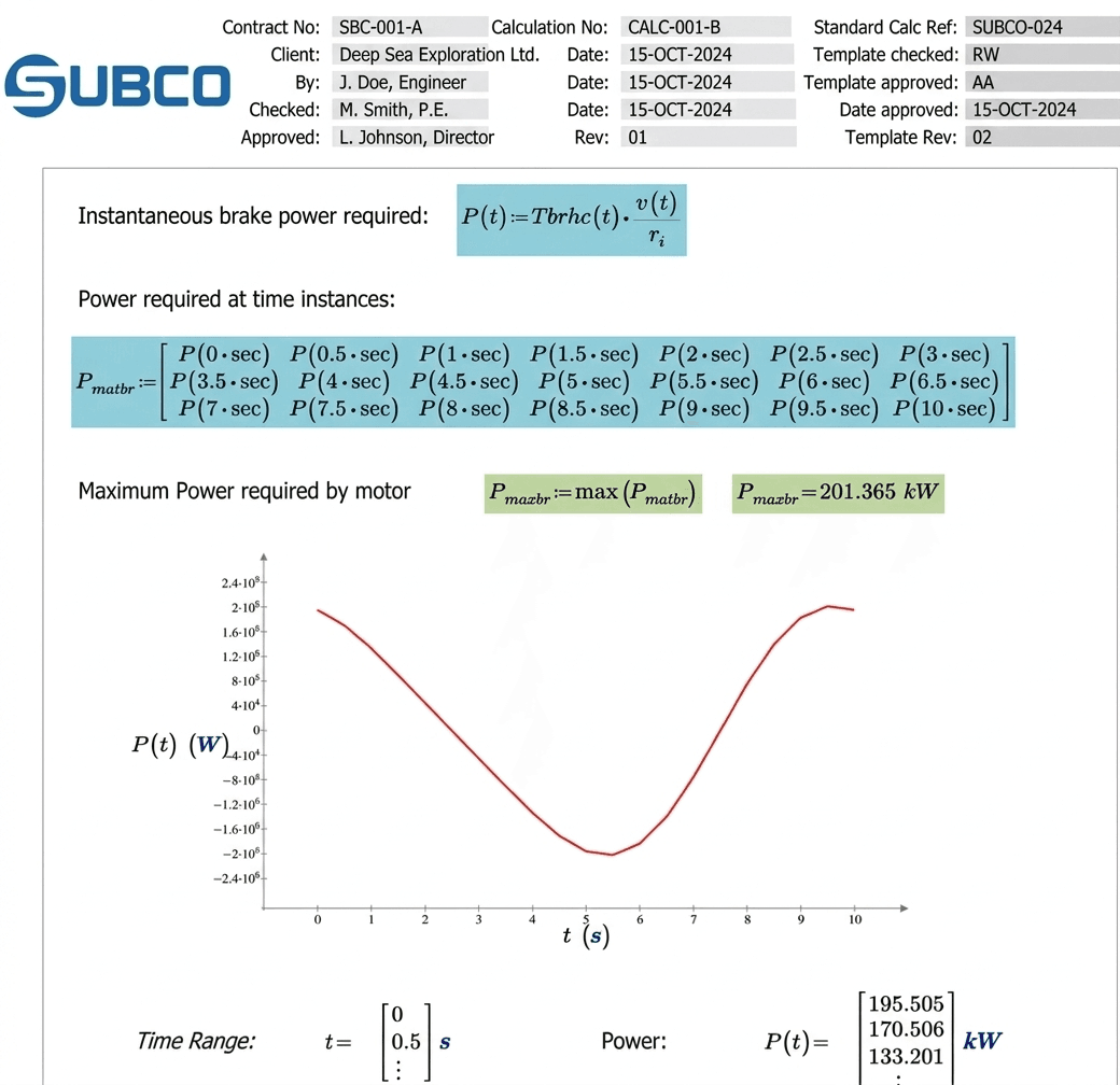 Preliminary calculations